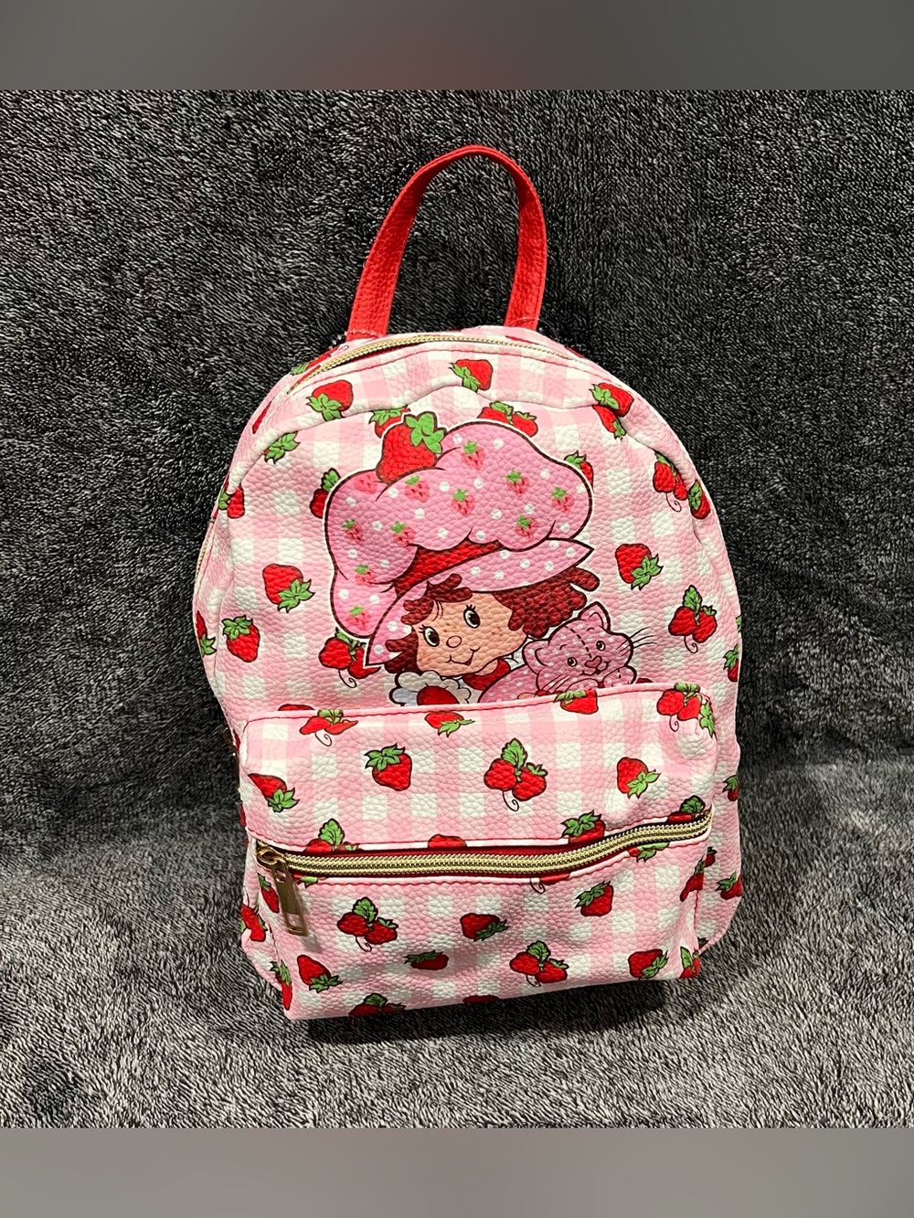 Strawberry Shortcake mini backpack PU leather 10”